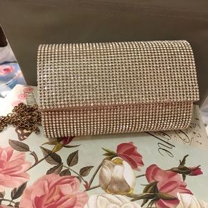 Gold Rhinestone Small Purse